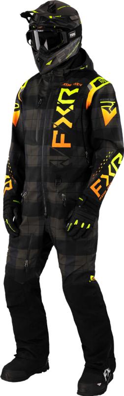 Комбинезон FXR M Helium Lite Monosuit 23 Black Plaid/Inferno