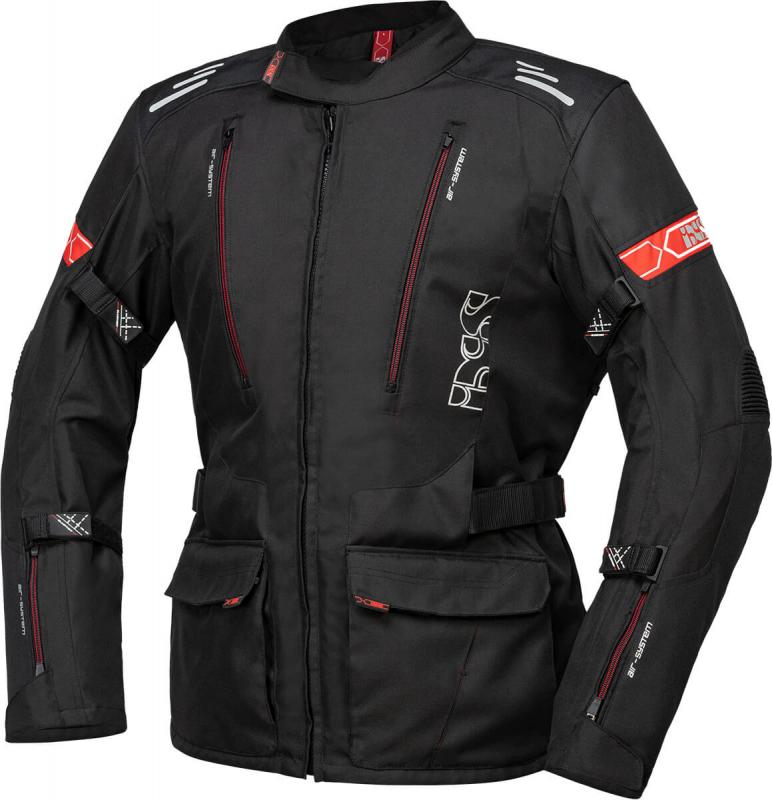 Мотокуртка текстильная IXS TOUR JACKET LORIN-ST, черный/красный