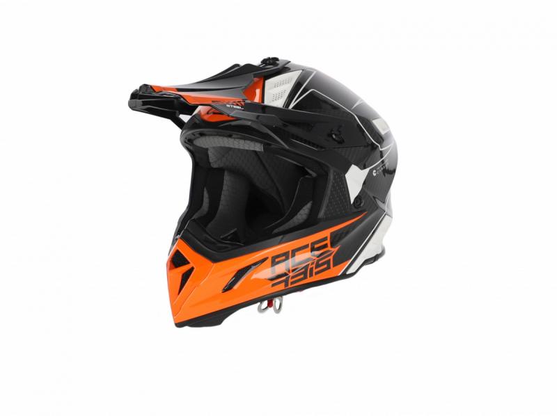 Шлем Acerbis Steel Carbon White/Orange