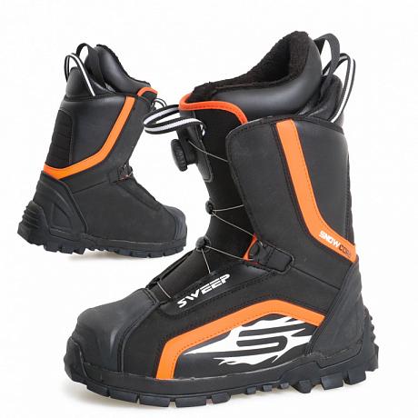 Ботинки снегоходные Sweep Snowcore EVO R, черно-оранжевые 37