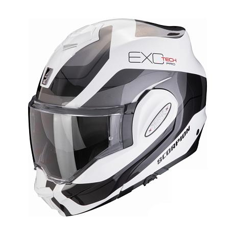 Мотошлем Scorpion Exo Exo-tech Evo Pro Commuta Белый/Серебристый/Черный M