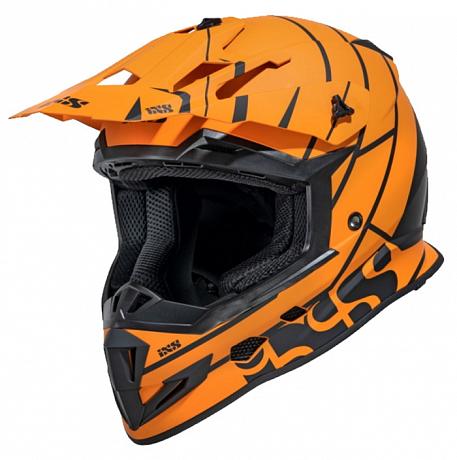 Кроссовый шлем IXS361 2.2 IXS Оранжево-черый матовый XS