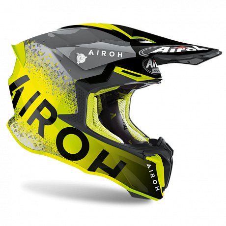 Кроссовый шлем Airoh Twist 2.0 Bit Yellow Gloss XS