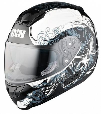 Шлем интеграл HX 215 Curl IXS Черно-белый