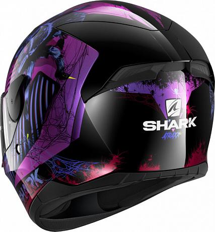 Мотошлем Shark D-Skwal 2 Atraxx Черный/Фиолетовый