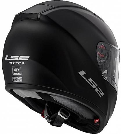 Шлем интеграл LS2 FF397 Vector Ft2 Solid Черный матовый XS