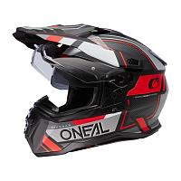 Шлем кроссовый O'NEAL D-SRS Square V24, мат. красный/черный