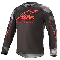 Джерси детская Alpinestars Youth Racer Tactical Jersey, серый/камуфляжный/красный