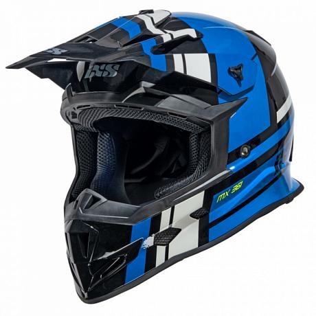 Кроссовый шлем IXS IXS361 2.3, Чёрный/Синий S