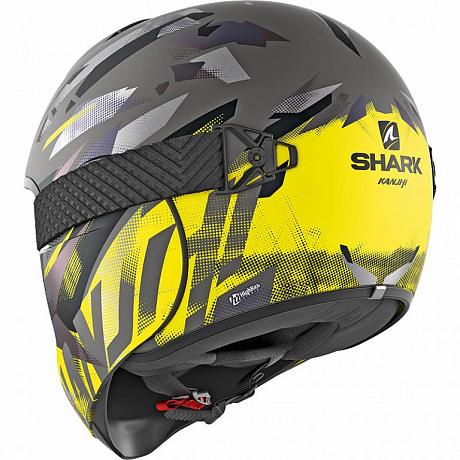 Шлем интеграл SHARK Vancore 2 Kanhji mat желтый-серый