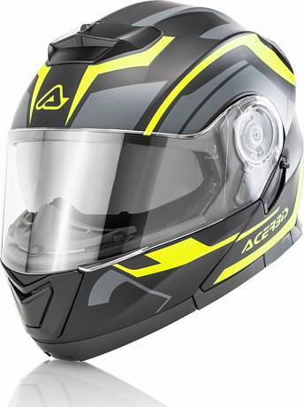 Шлем модуляр Acerbis Serel черный/желтый S