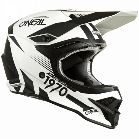 Кроссовый шлем Oneal 3Series Interceptor, черный/белый S