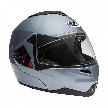 Шлем модуляр с солнцезащитными очками GSB G-339 Grey Met S