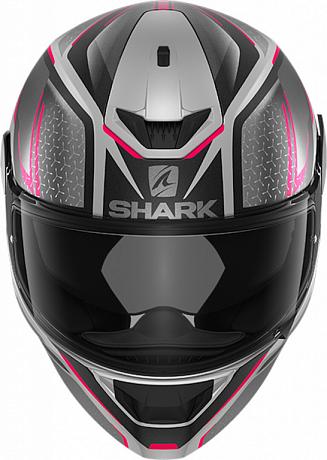 Мотошлем Shark D-Skwal 2 Daven, серый матовый/розовый XS
