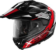 Кроссовый шлем Nolan X-552 ULTRA CARBON (2024) Dinamo N-Com 022 Carbon Red/White/Glossy Black