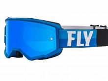 Маска FLY RACING Zone Youth серо-синии зеркальный синий