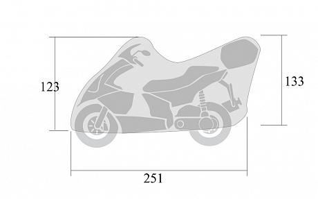 Чехол для мотоцикла Starks Scooter черный XL