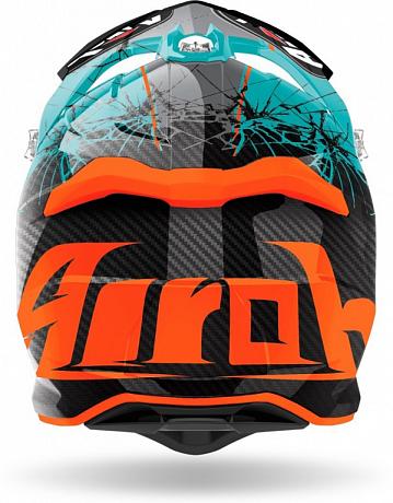 Шлем кроссовый Airoh Strycker Crack, бирюзовый XL